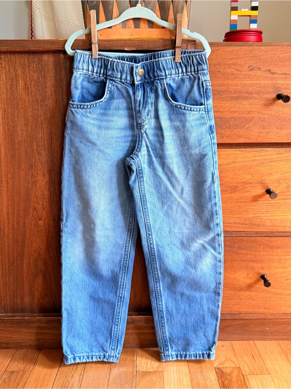 Cat & Jack Light Blue Elastic-Waist Kids Denim Pants